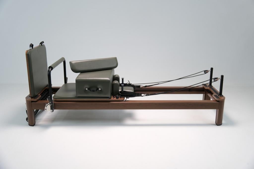 Pilates reformer Aluminium met hout look studio kwaliteit, Sport en Fitness, Ophalen