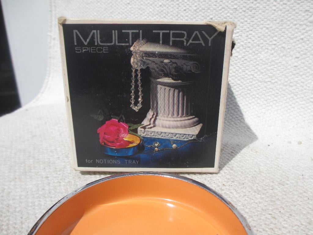 Space Age Metal and Melamin Utility Tray Bowls, 1960s, Set 5, Ophalen of Verzenden, Huis en Inrichting