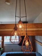 Koperkleurige hangamp, Huis en Inrichting, Ophalen, Zo goed als nieuw, Metaal, 75 cm of meer