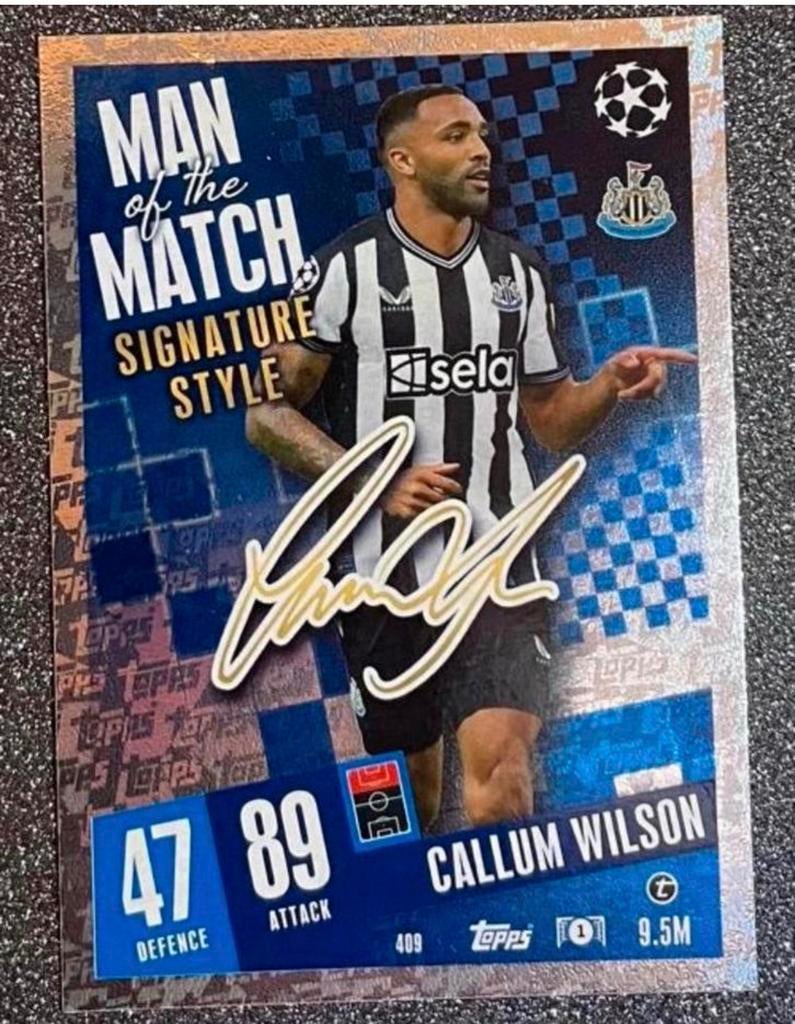 Topps MA 23/24 MotM SIGNATURE STYLE CALLUM WILSON NEWCASTLE, Verzenden, Zo goed als nieuw, Plaatje