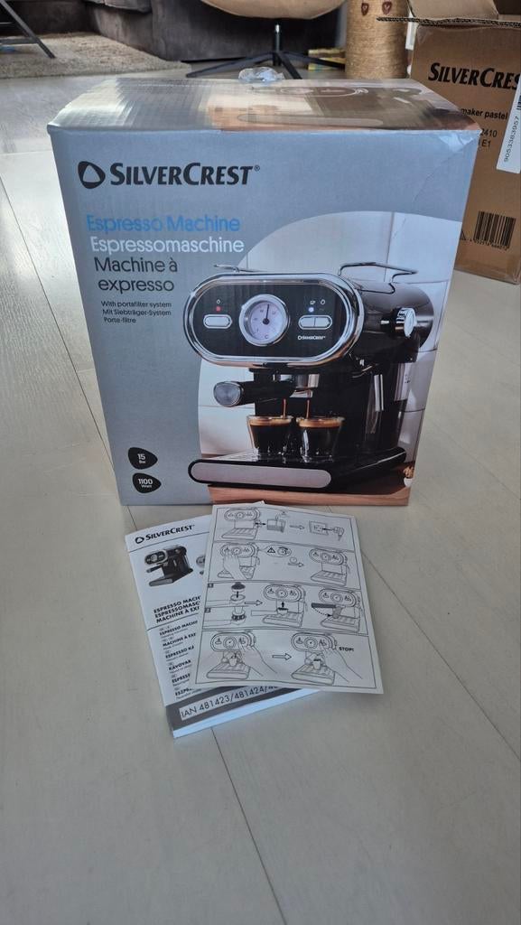 Silvercrest Espressomachine - Zo goed als nieuw, Witgoed en Apparatuur, Koffiezetapparaten, Ophalen of Verzenden