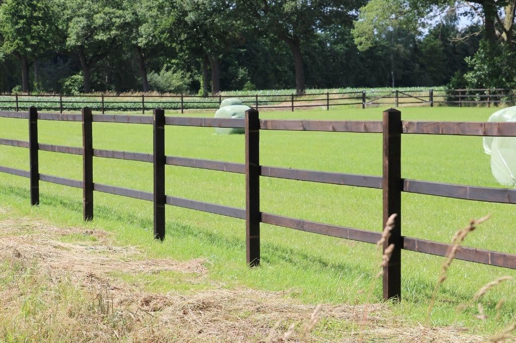 14. Houten omheining | paardenbak | paarden omheining, Dieren en Toebehoren, Stalling en Weidegang, Weidegang, 4 paarden of pony's of meer
