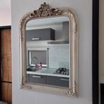 Brocante Crème Spiegel 94x64 cm, Huis en Inrichting, Ophalen, Zo goed als nieuw, Rechthoekig, Minder dan 100 cm