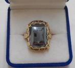 Gouden antieke ring met hematiet maat 18.75 nr.1659, Verzenden, Goud, Ring