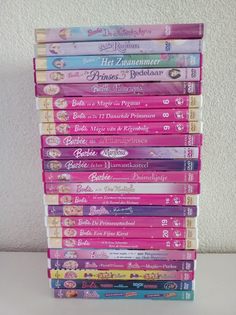 BARBIE DVD’S (23 stuks), Cd's en Dvd's, Dvd's | Tekenfilms en Animatie, Europees, Gebruikt, Tekenfilm, Ophalen of Verzenden