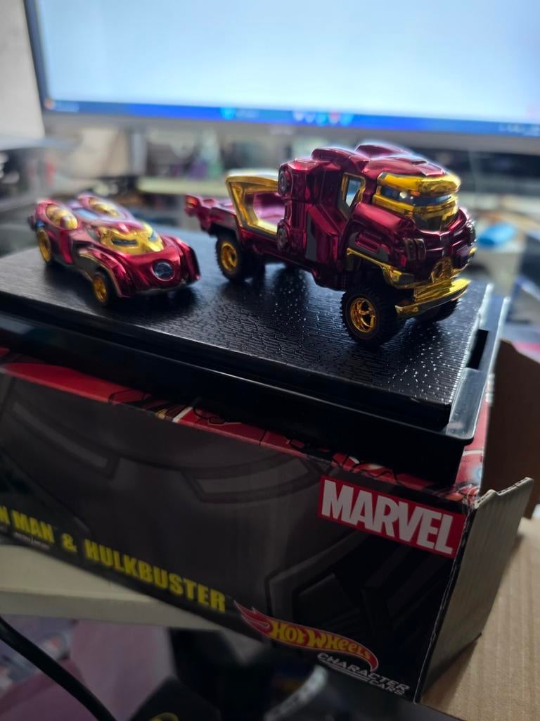 Hot Wheels Marvel Iron Man & Hulkbuster set, Ophalen of Verzenden, Matel, Onbekend, Onbekend