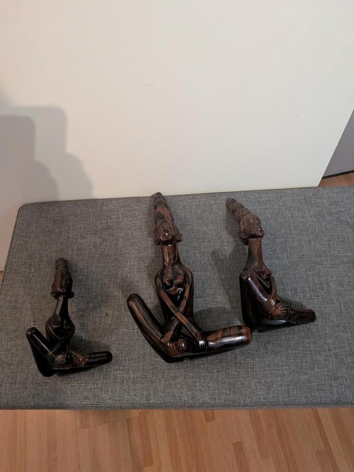 Hardhouten boehda beelden, Huis en Inrichting, Woonaccessoires | Boeddhabeelden, Gebruikt, Ophalen of Verzenden