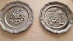 2 antieke tinnen borden, Ophalen of Verzenden