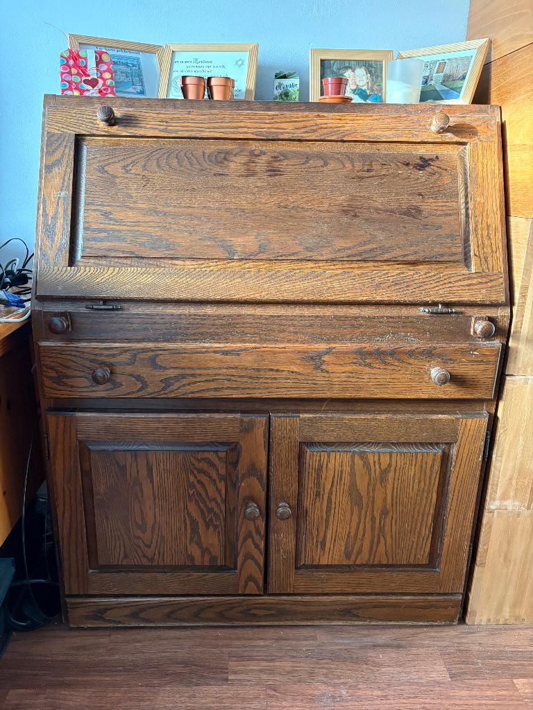 Secretaire bureau (degelijk), Huis en Inrichting, Ophalen, Gebruikt, Retro