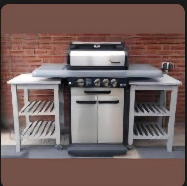 Gas BBQ Fervor Econ met bijzet tafels, Tuin en Terras, Gasbarbecues, Gebruikt, Ophalen of Verzenden