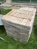 Restpartij gevelstenen, +-300 stenen, waalformaat, Doe-het-zelf en Verbouw, Metselstenen, Ophalen, Zo goed als nieuw, Bakstenen
