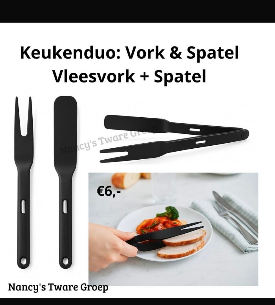 Keukenduo: Vork en Spatel Tupperware, Ophalen, Nieuw