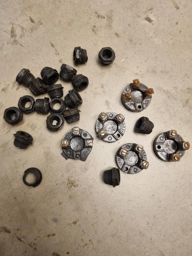 Bakeliet lasdoos toebehoren - Vintage elektra, Ophalen of Verzenden