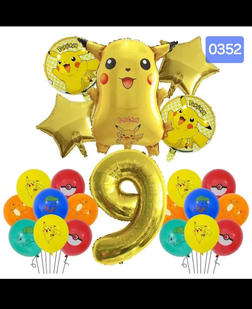Nieuw Pikachu Pokémon Ballonnen Set - Verjaardag Feest, Hobby en Vrije tijd, Feestartikelen, Ophalen of Verzenden, Nieuw, Versiering