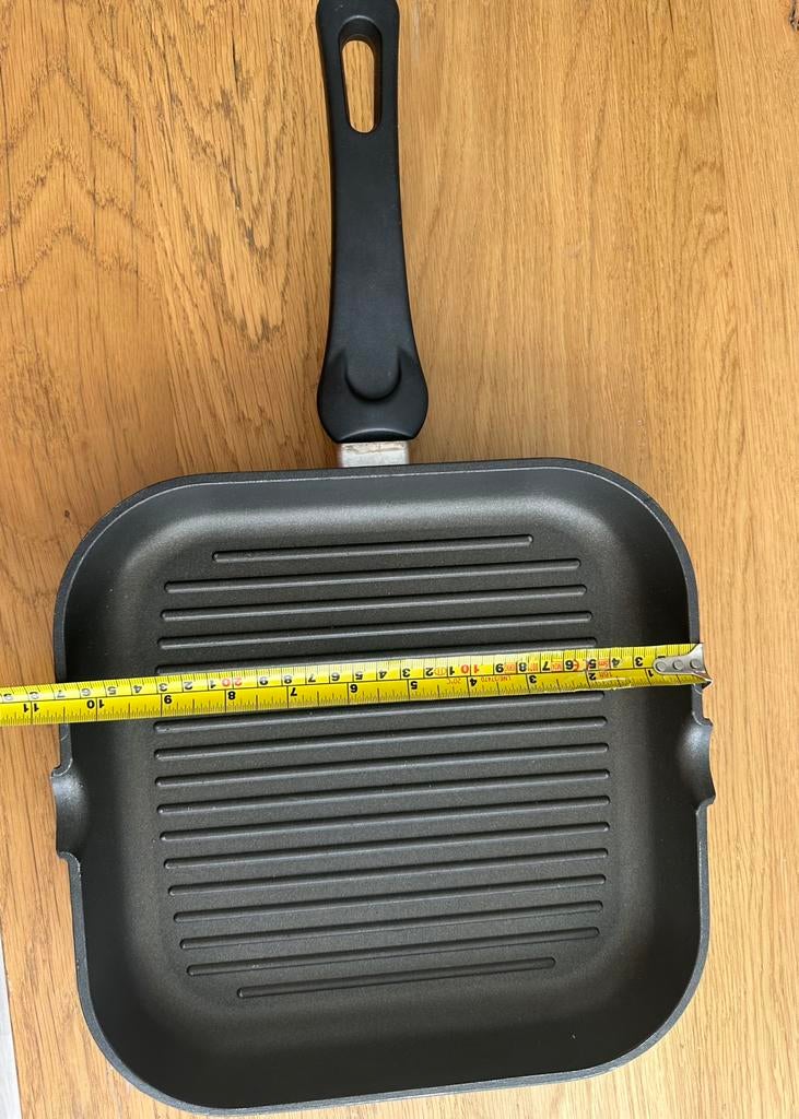 Gril pan, Ophalen of Verzenden, Zo goed als nieuw, Rvs, Kookpan of Snelkookpan