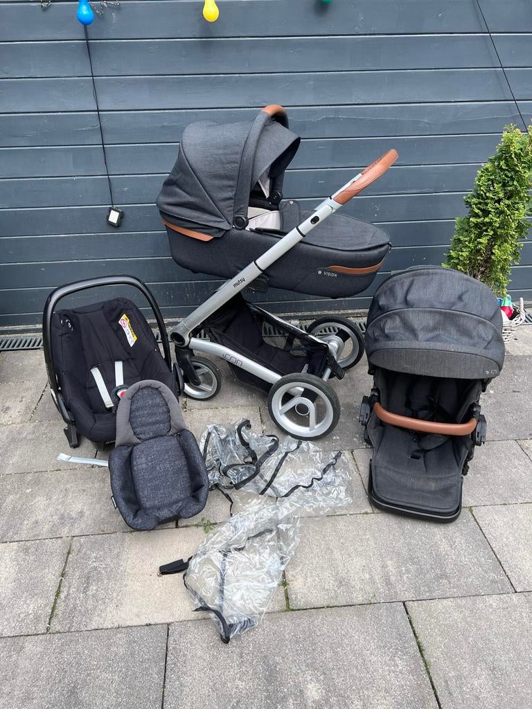 Mutsy Vision 3-in-1 Kinderwagen - Compleet Pakket, Ophalen of Verzenden, Zo goed als nieuw, Combiwagen, Mutsy