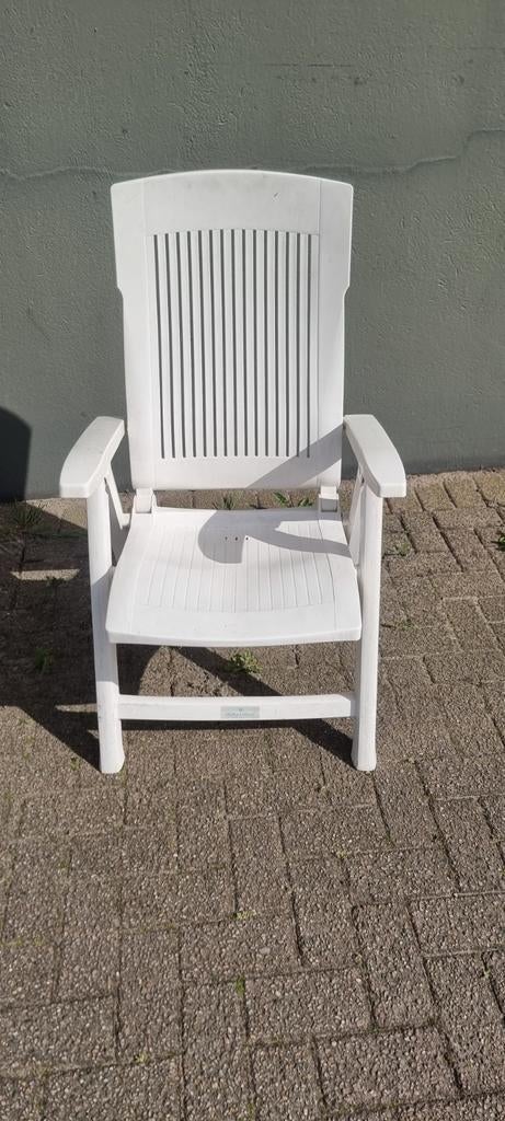Te koop: 4 inklapbare tuinstoelen., Ophalen of Verzenden, Gebruikt, Kunststof