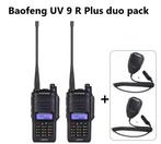 Baofeng UV 9 R 8W duo pack portofoon walkie talkie | NIEUW, Met broekklem, Verzenden, 5 tot 15 km, Nieuw