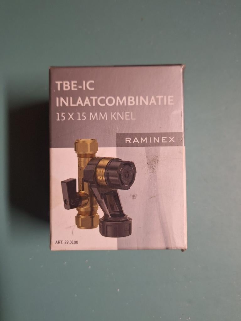 Raminex TBE-IC Inlaatcombinatie 15x15mm Knel, Ophalen of Verzenden, Nieuw, Koper, Overige typen