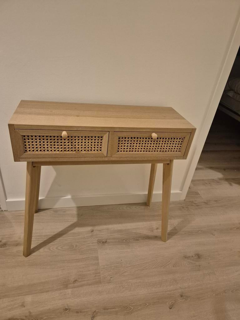 Rotan sidetable, ladekastje xenos, Huis en Inrichting, Tafels | Sidetables, Ophalen, 100 tot 150 cm, Zo goed als nieuw, 25 tot 50 cm