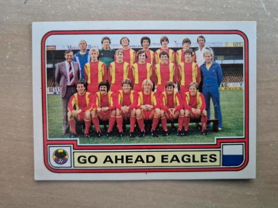 Panini Voetbal 80 Elftal Go Ahead Eagles, Verzenden, Zo goed als nieuw, Overige binnenlandse clubs, Poster, Plaatje of Sticker