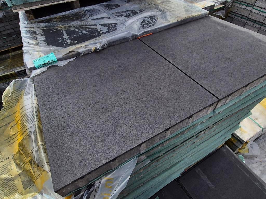 60x60x6cm antraciet terrastegels geïmpregneerd s-partij, Gecoat, Nieuw, Ophalen of Verzenden, 10 m² of meer