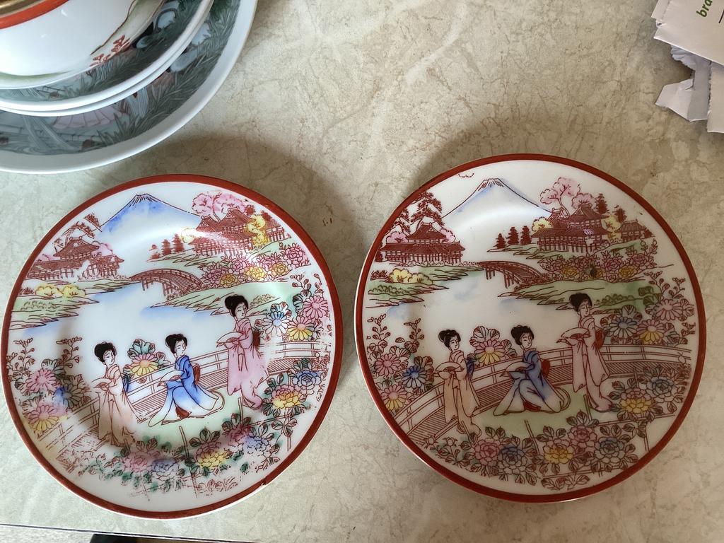 Japan gebaksbord diam.15 cm // 2x, Antiek en Kunst, Antiek | Porselein, Ophalen of Verzenden