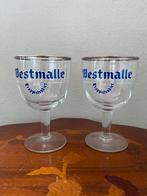 2 Westmalle Trappistenbier bierglas glas ol voet, Ophalen of Verzenden, Zo goed als nieuw, Glas of Glazen, Overige merken