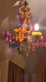 Kroonluchter Bonte Kleuren - Speels en Uniek Design, Huis en Inrichting, Lampen | Kroonluchters, Ophalen, Gebruikt, Glas, Bohemian, Eclectisch, Speels