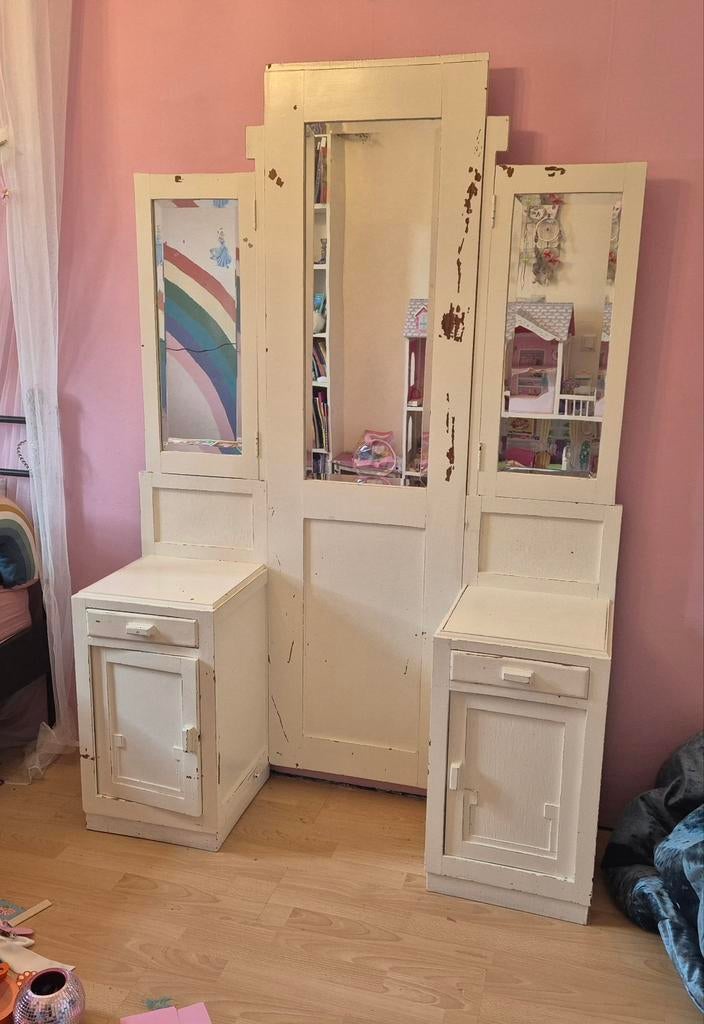 Spiegelkast, make up tafel, Huis en Inrichting, Kasten | Overige, Ophalen, Gebruikt