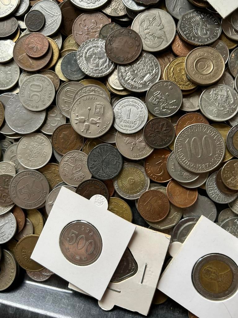 Mix van wereldmunten nummer 4, gewicht 3,7 kg, Verzenden, Buitenland, Munten