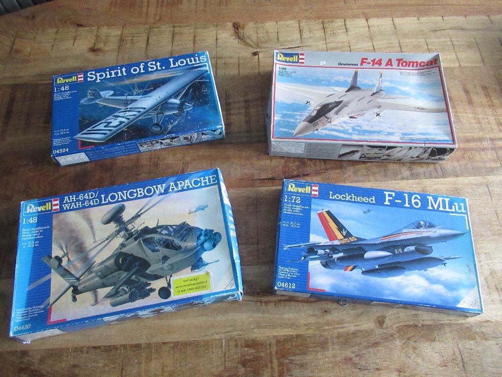 4x Revell Vliegtuig Helikopter No. 04524  04612  4540  04420, Hobby en Vrije tijd, Revell, Nieuw, Ophalen of Verzenden, Groter dan 1:72