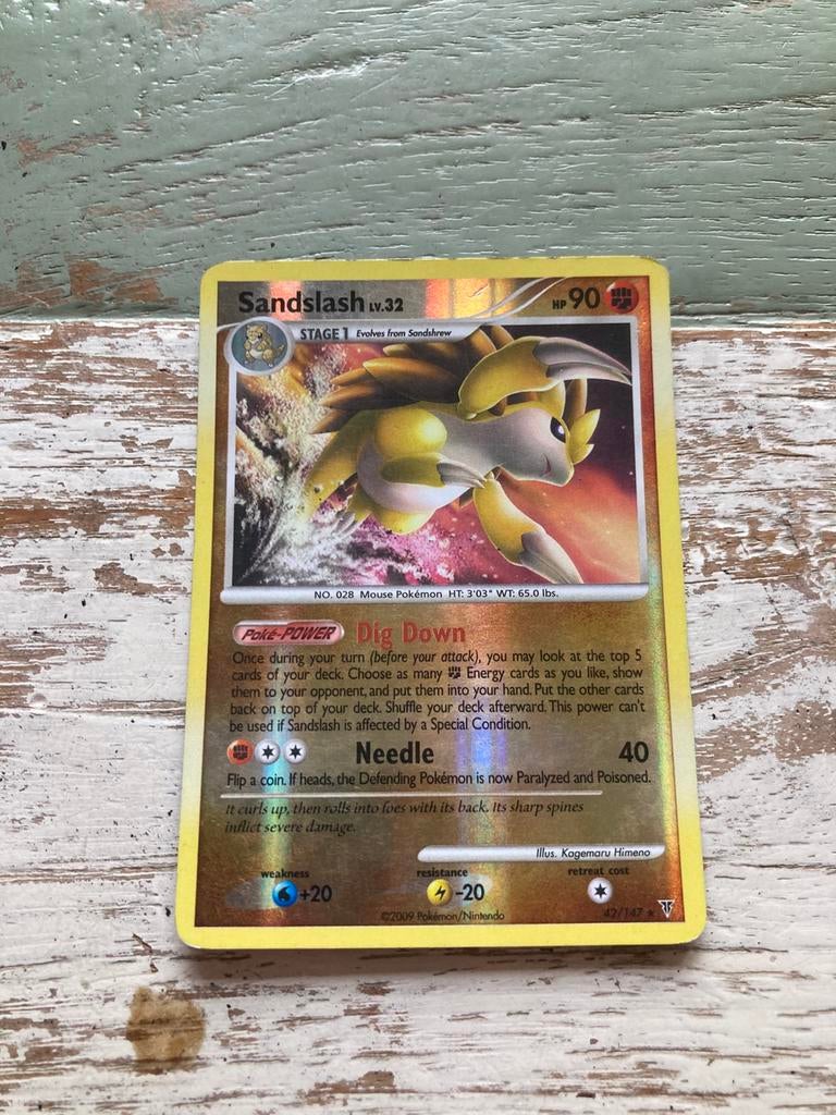 Pokemon kaart Sandslash Reverse Holo, Ophalen of Verzenden, Zo goed als nieuw