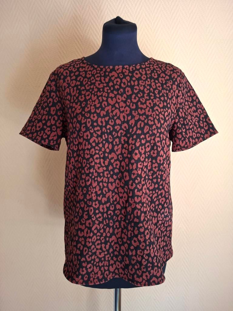 Panterprint Shirtje van Costes - Maat 38, Maat 38/40 (M), Bruin, Ophalen of Verzenden, Zo goed als nieuw