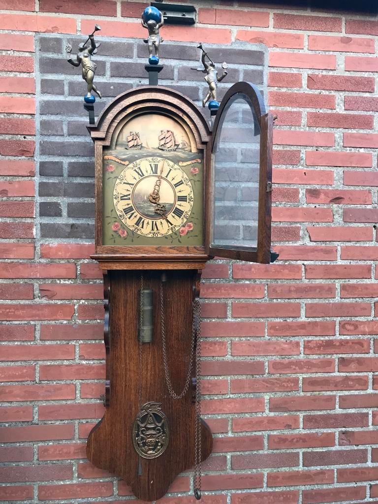 antieke  Frisse klok scheepjes mechaniek, Antiek en Kunst, Ophalen of Verzenden