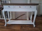 Whitewash sidetable met Queen Ann poten, Ophalen, 100 tot 150 cm, Queen Ann, Landelijk, Gebruikt