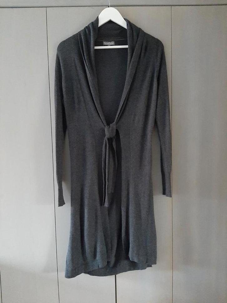 Mooi, lang damesvest van Stanfield in antraciet kleur maat S, Kleding | Dames, Truien en Vesten, Gedragen, Maat 36 (S), Grijs
