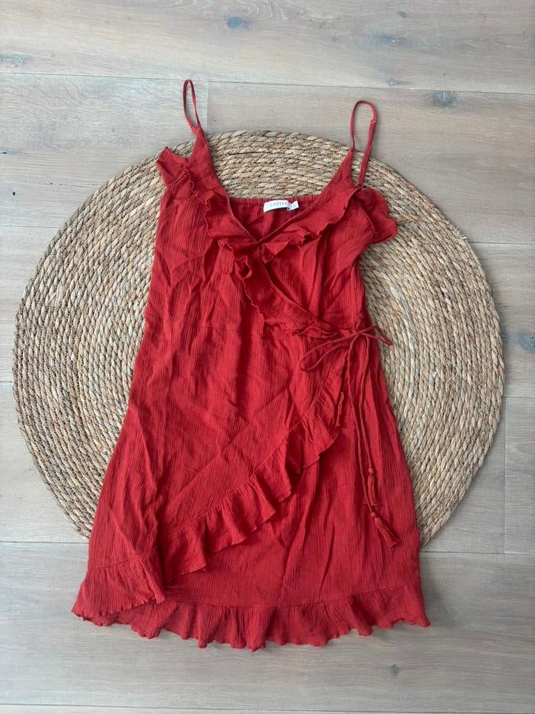 Costes wikkel jurkje rood | maar XL/XXL, Maat 42/44 (L), Ophalen of Verzenden, Gedragen, Boven de knie