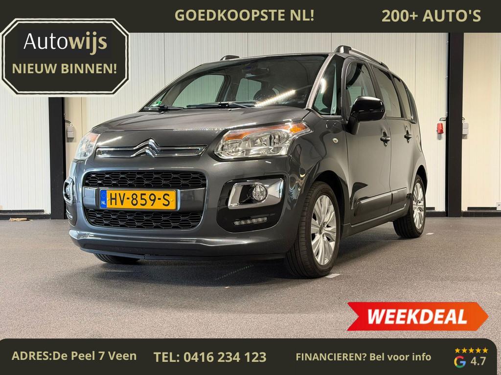 Citroen C3 Picasso 1.2 PureTech Exclusive|TREKHAAK|LM-VELG|N, Auto's, Citroën, Voorwielaandrijving, Stof, Gebruikt, 1199 cc