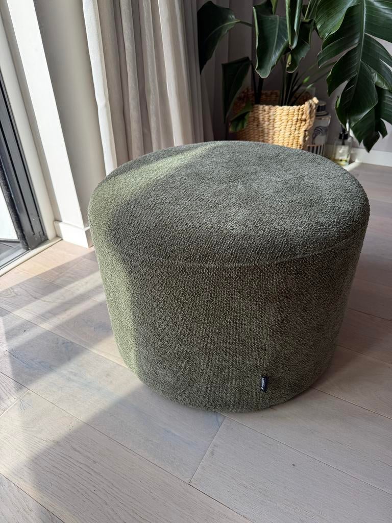 Poef Loods 5 groen, Ophalen of Verzenden, Zo goed als nieuw, Rond, Minder dan 50 cm