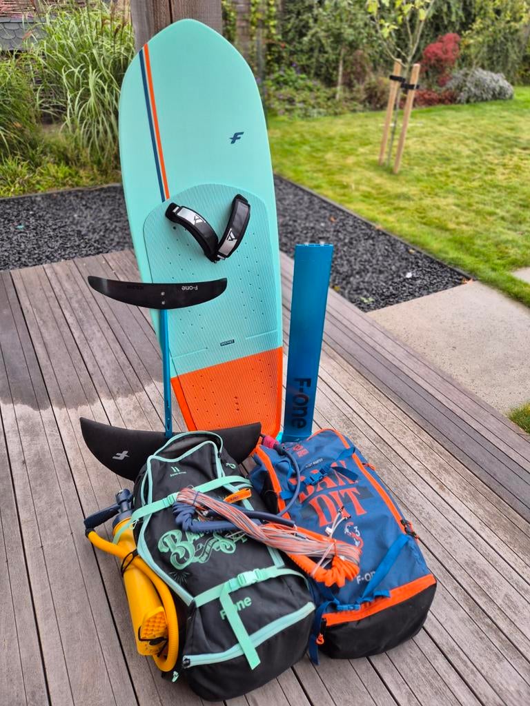 Kitefoil set f-one compleet zgan bandit S4 11m S3 8m, Ophalen, Kiteboard, Foil, 11 m²