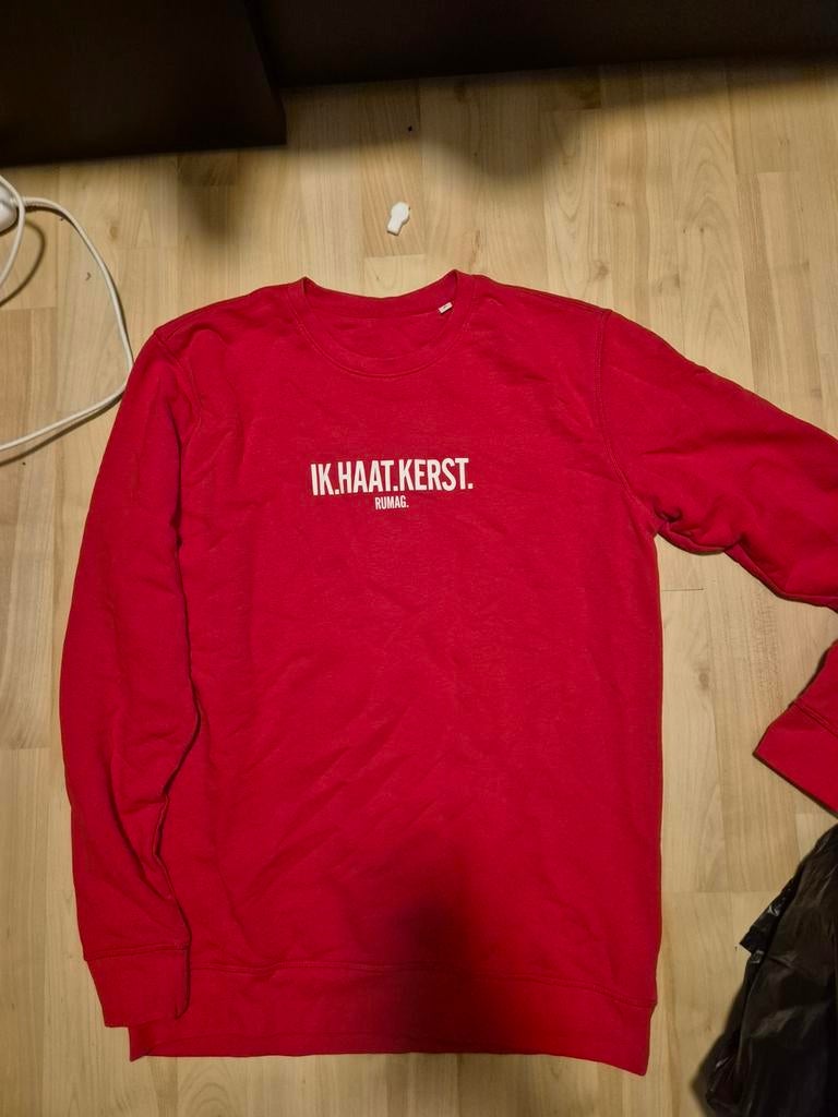 Rumag kersttrui 'ik haat kerst' maat XL (valt als L), Ophalen of Verzenden, Zo goed als nieuw, Maat 56/58 (XL), Rood