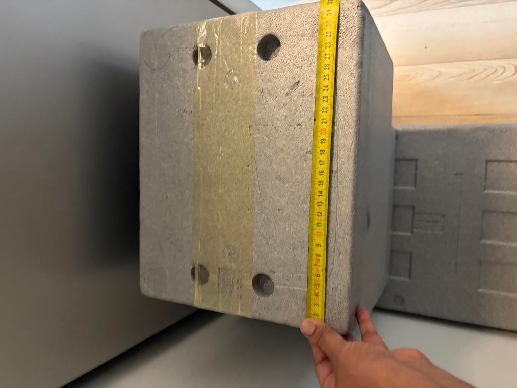 Koel/warmhoudbox van piepschuim, Caravans en Kamperen, Koelboxen, Gebruikt, Koelbox, Koelelement, Ophalen