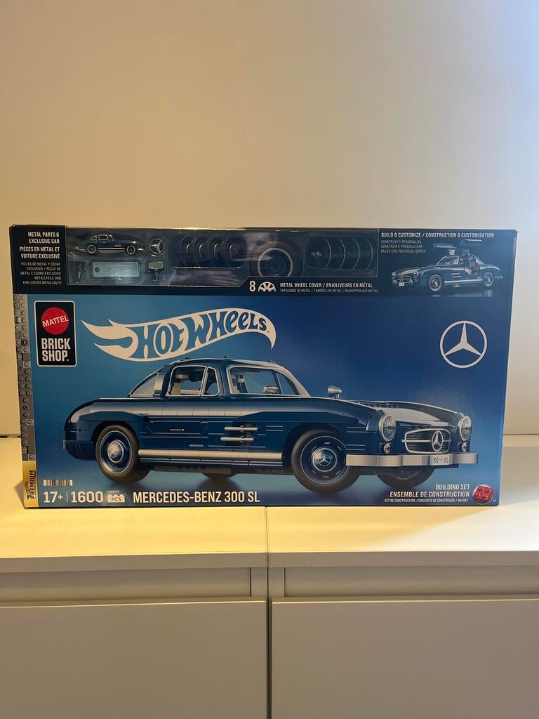 Hot Wheels Mattel Brick Shop Mercedes-Benz 300 SL Bouwset, Overige merken, Auto, Groter dan 1:32, Nieuw