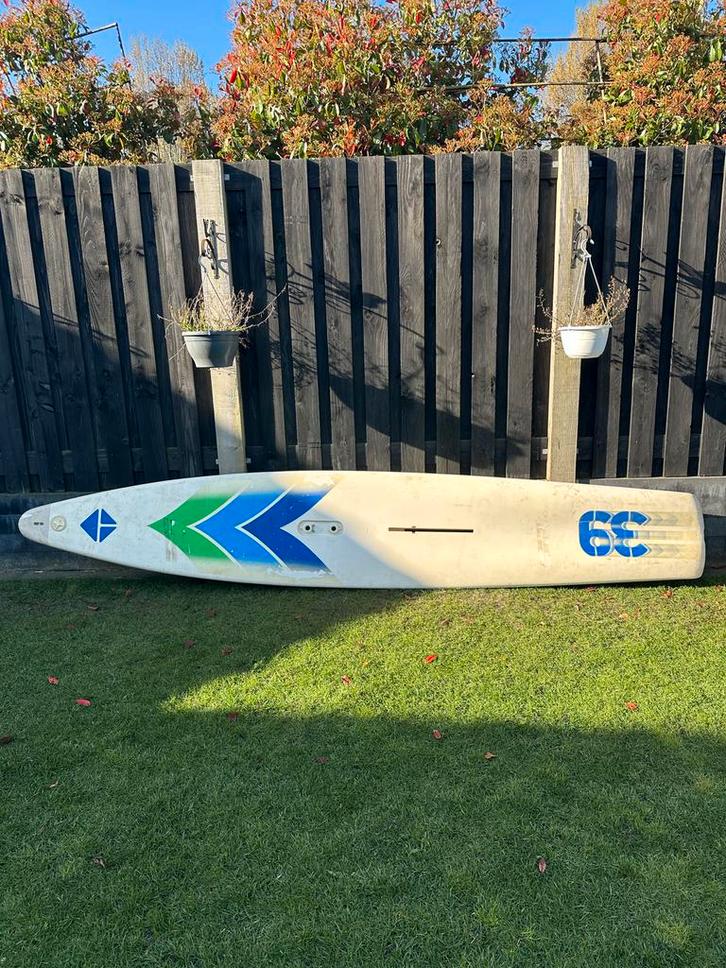 Windsurfplank met zeil, Watersport en Boten, Windsurfen, Gebruikt, Complete set, 250 tot 300 cm, Met vin(nen), 5 tot 7 m², Ophalen of Verzenden