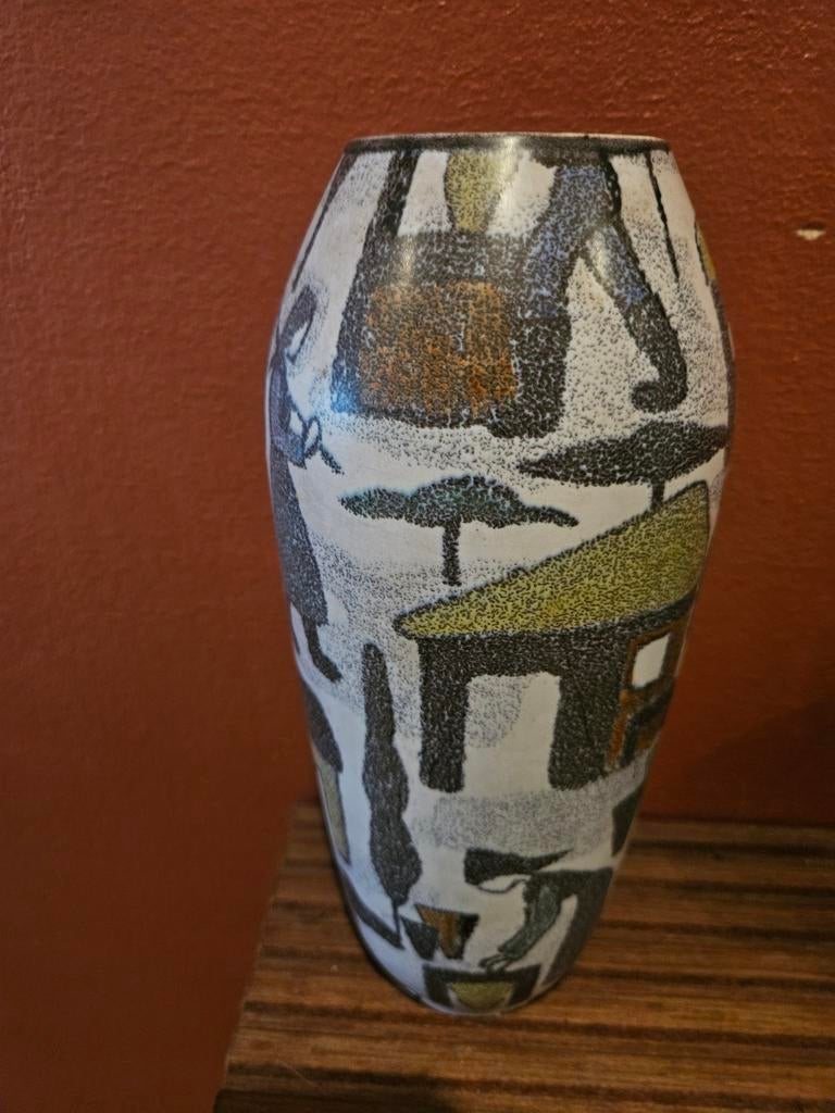 Mid Century vaas Ursula Fesca voor Wachtersbach/ bauhaus, Ophalen, Overige kleuren, Minder dan 50 cm