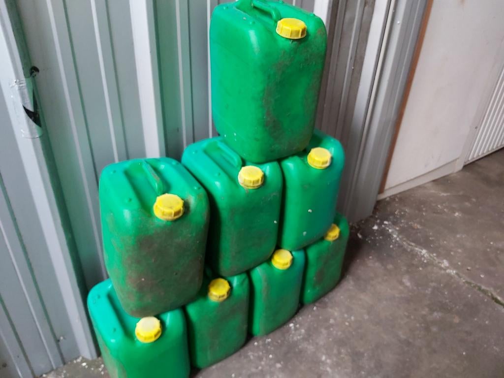 9x lege ton vat jerrycan, per stuk, Ophalen of Verzenden, Zo goed als nieuw, Nb, Nb