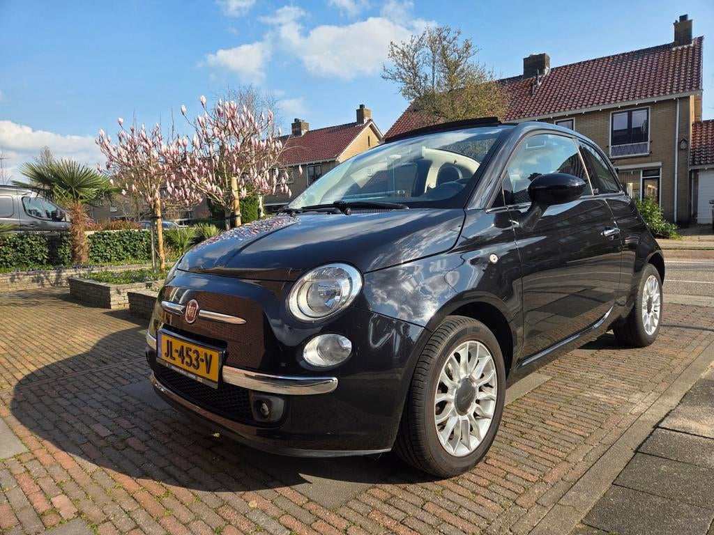 Zeer mooie zwarte Fiat 500 cabrio, Auto's, Fiat, Particulier, Overige modellen, ABS, Airbags, Airconditioning, Centrale vergrendeling