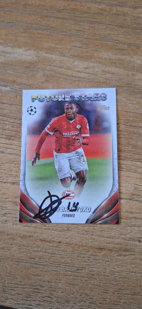 Topps trading card met handtekening; Johan Bakayoko # PSV, Ophalen of Verzenden, Nieuw, PSV, Spelerskaart