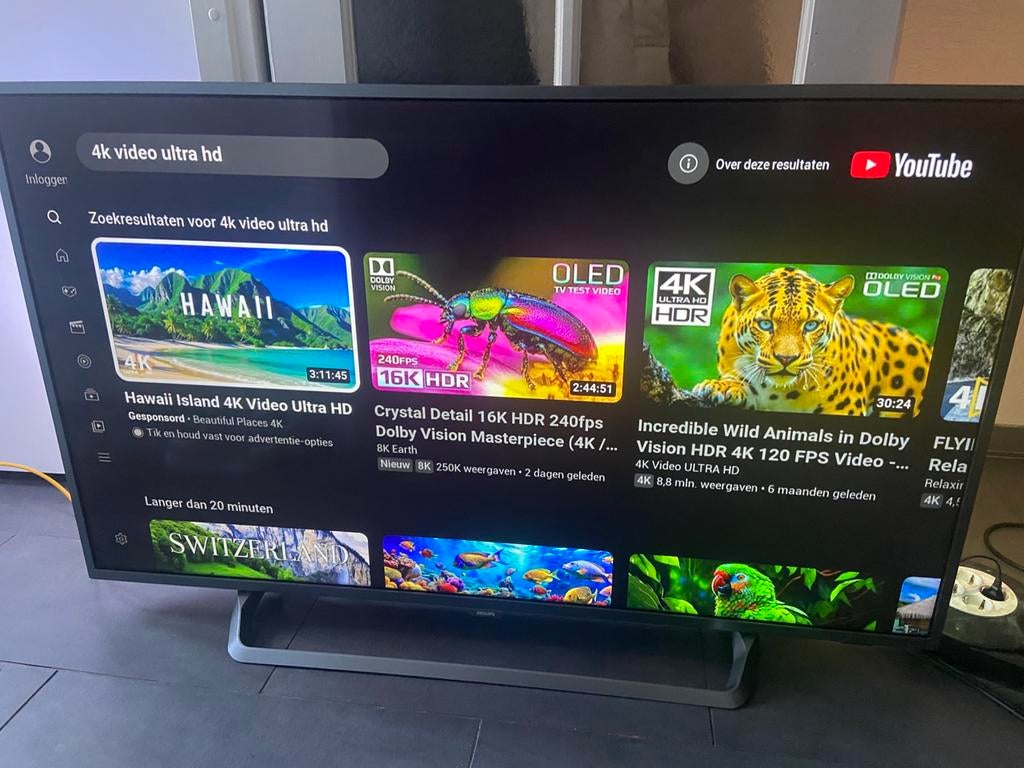 Philips 55 inch ambilight 4k smart tv, Audio, Tv en Foto, Televisies, Philips, 50 Hz, Ophalen of Verzenden, Zo goed als nieuw